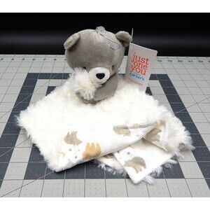 Carter’s Just One You Lovey Grey White Rosette Bear Clouds Baby Security Blanket